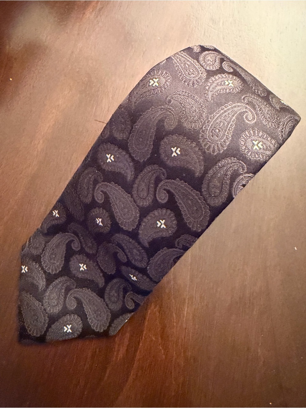 Boss Black Paisley Silk Tie with Subtle Motif